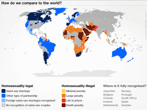 same sex couples rights world map